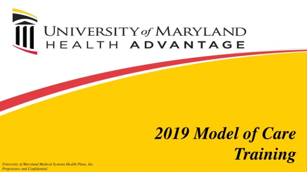 2019 Model of Care Training