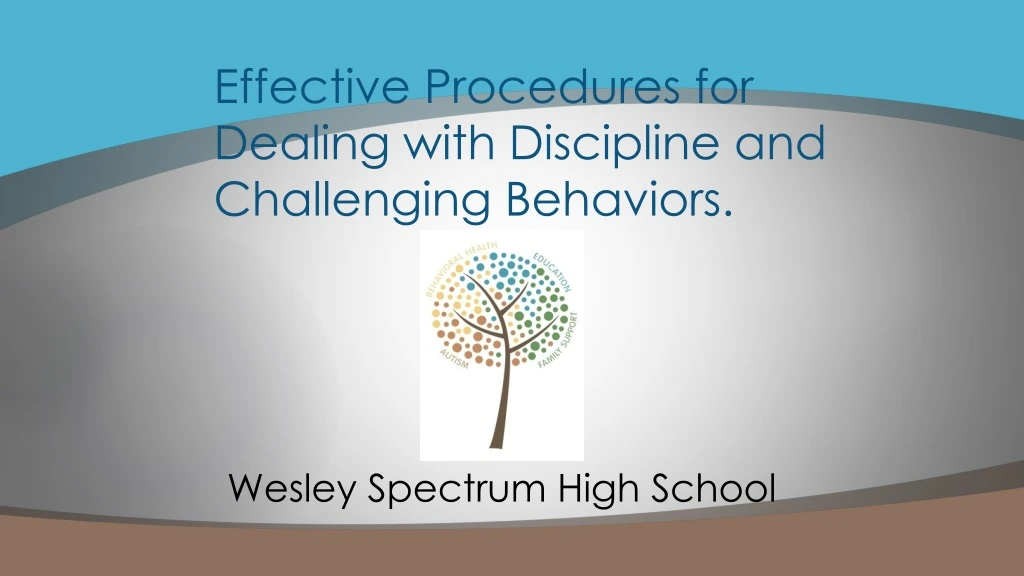 effective procedures for dealing with discipline and challenging behaviors