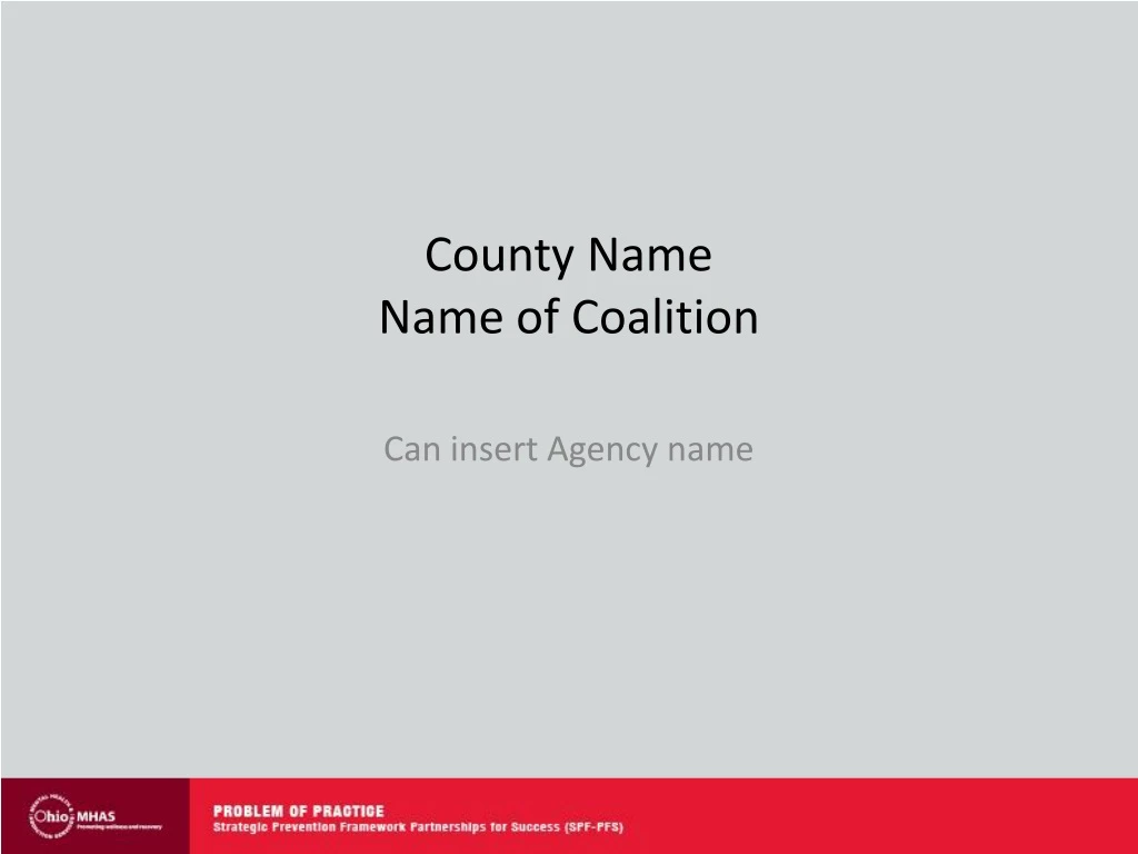 county name name of coalition