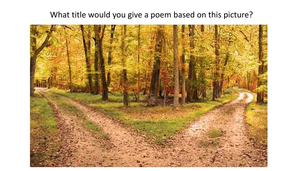 what title would you give a poem based on this