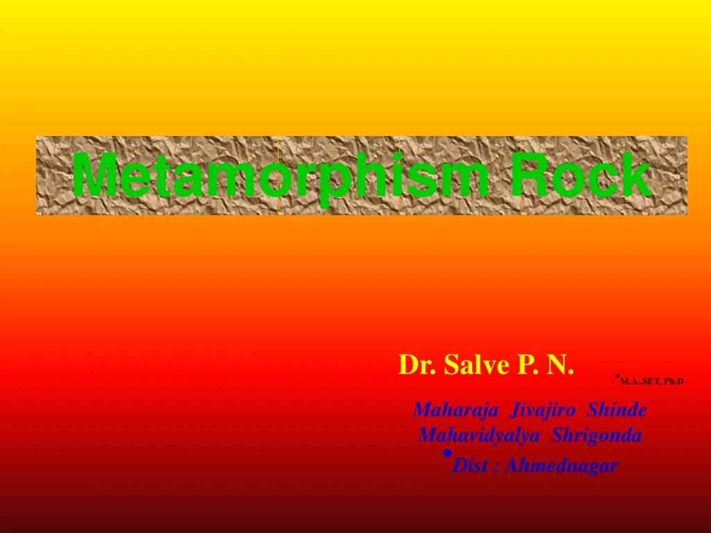 metamorphism rock