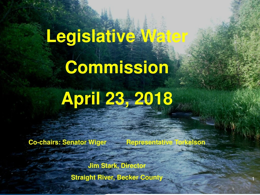 legislative water commission april 23 2018