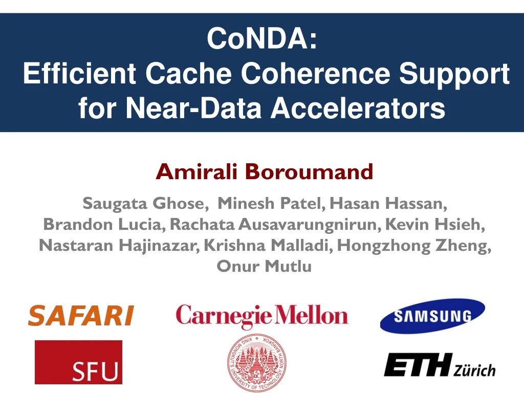 conda efficient cache coherence support for near data accelerators