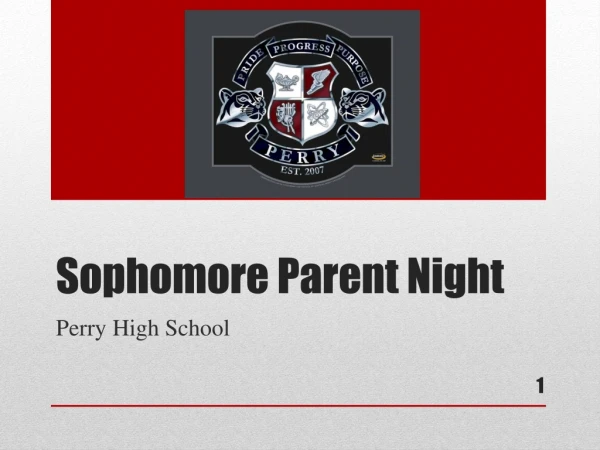 Sophomore Parent Night