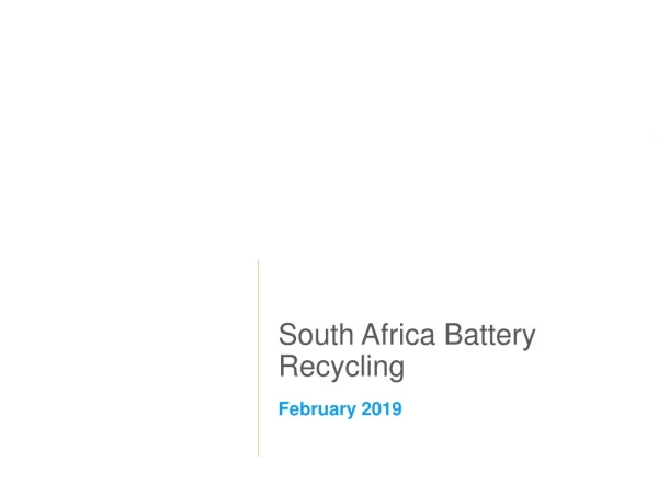 South Africa Battery Recycling