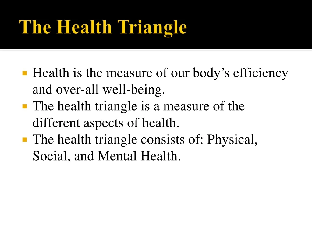 the health triangle