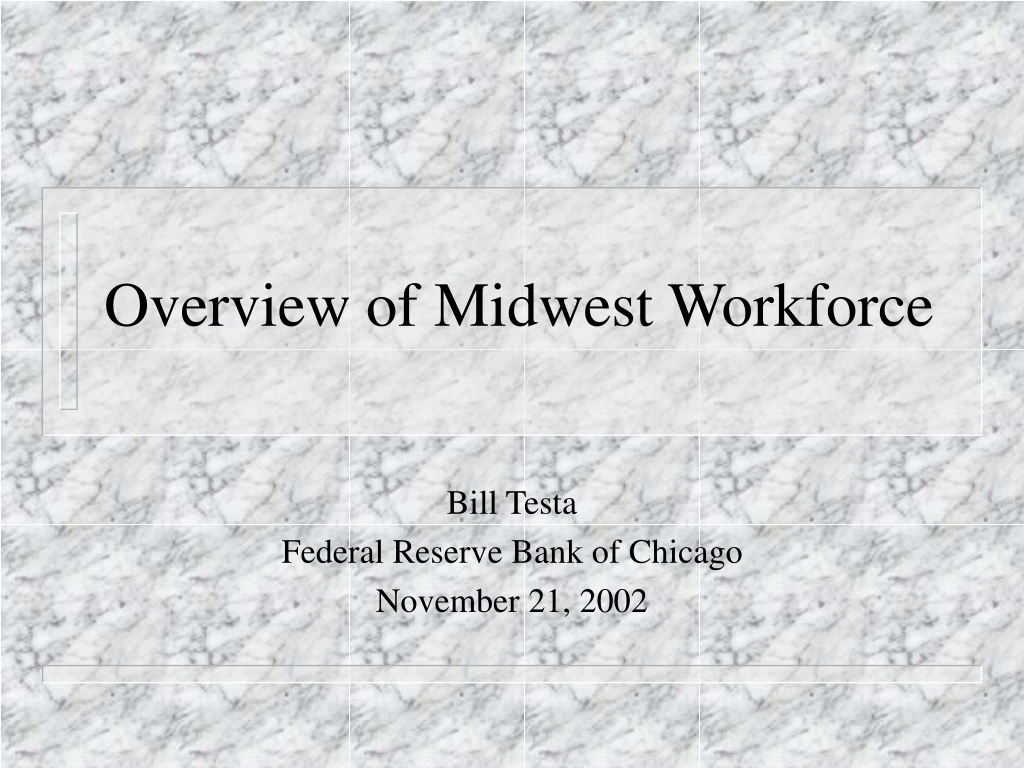 overview of midwest workforce