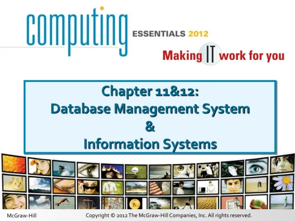 Chapter 11&amp;12: Database Management System &amp; Information Systems