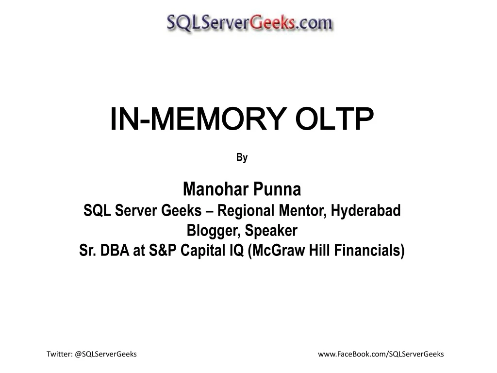 in memory oltp by manohar punna sql server geeks