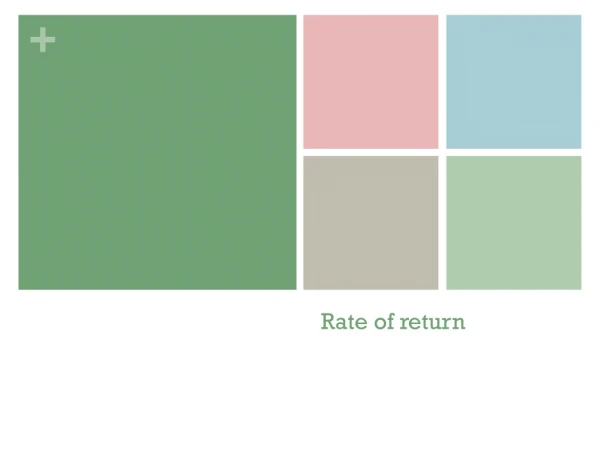Rate of return