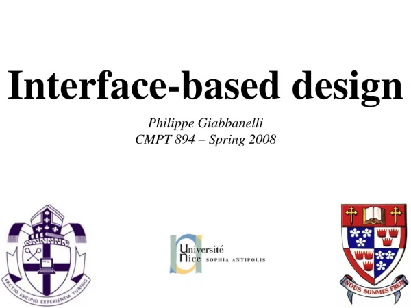 Interface-based design
