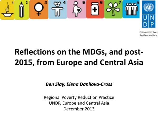 Reflections on the MDGs, and post-2015, from Europe and Central Asia