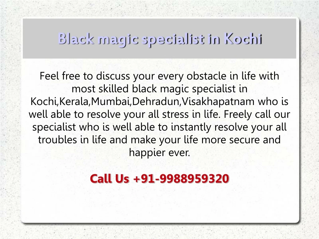 black magic specialist in kochi