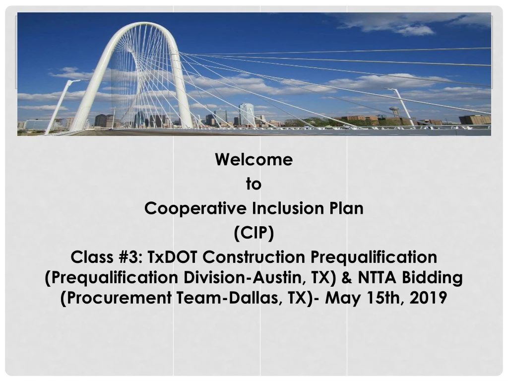 welcome to cooperative inclusion plan cip class