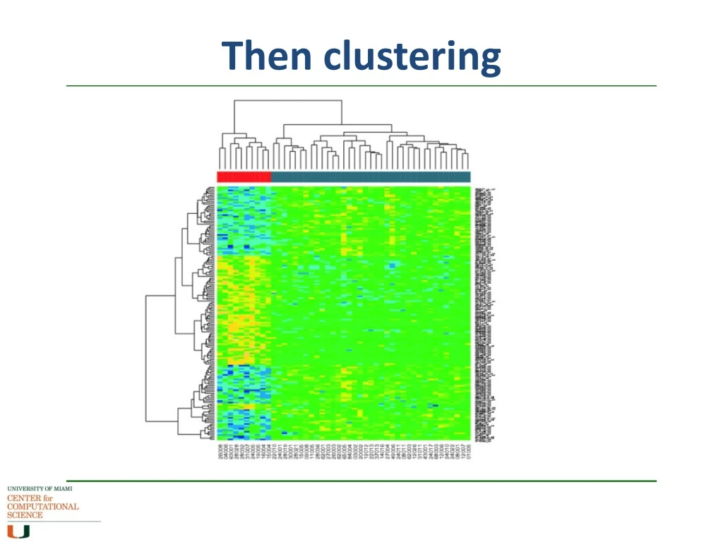 then clustering