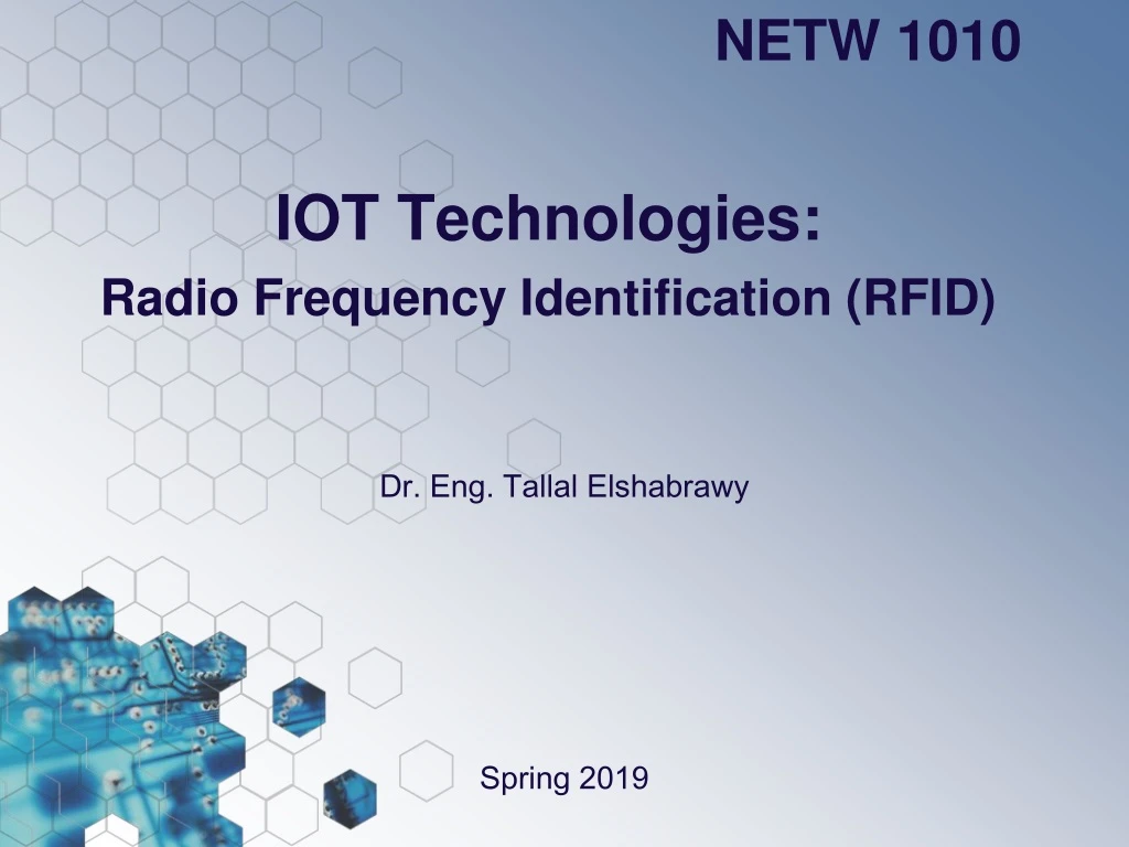 iot technologies radio frequency identification rfid