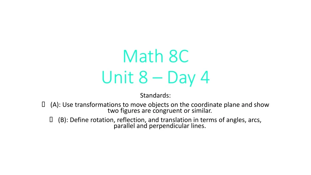 math 8c unit 8 day 4