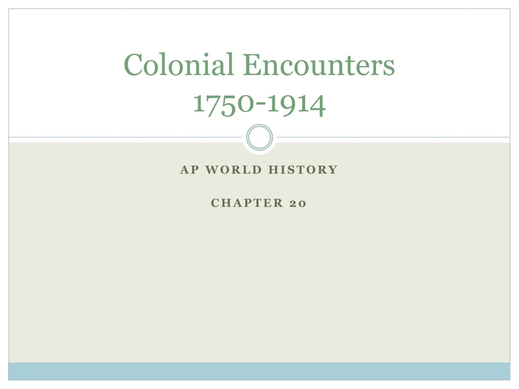 colonial encounters 1750 1914