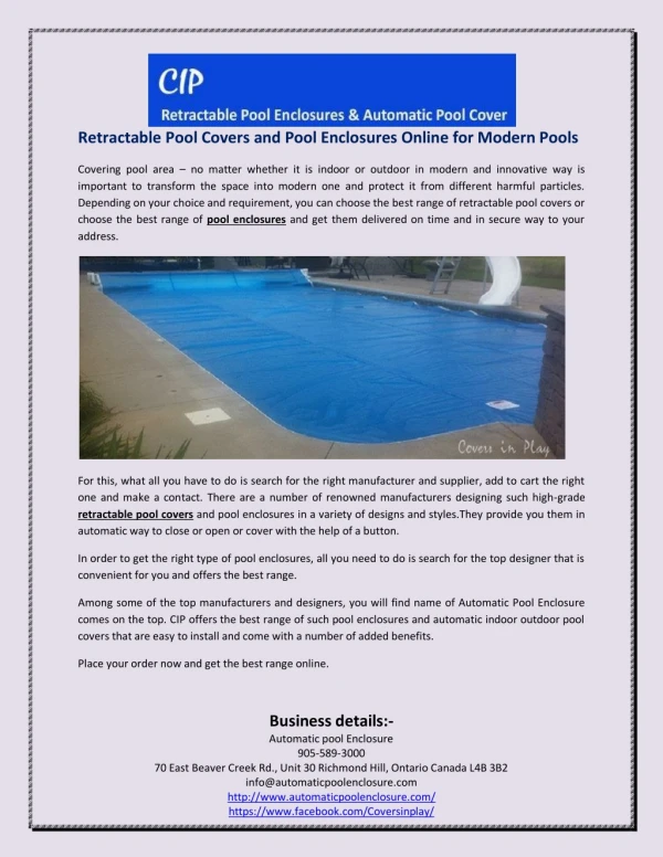 Retractable Pool Covers and Pool Enclosures Online for Modern Pools