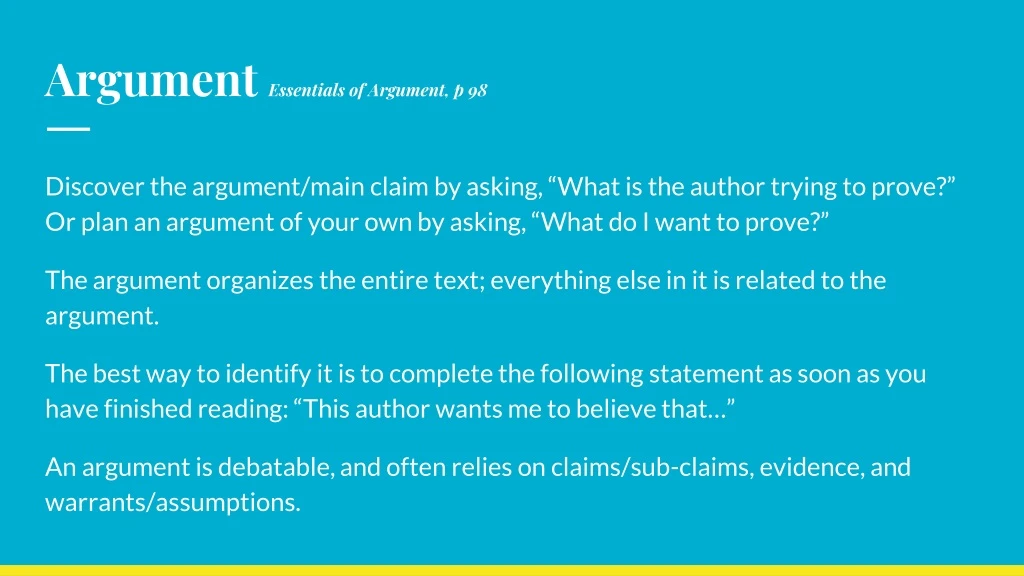 argument essentials of argument p 98