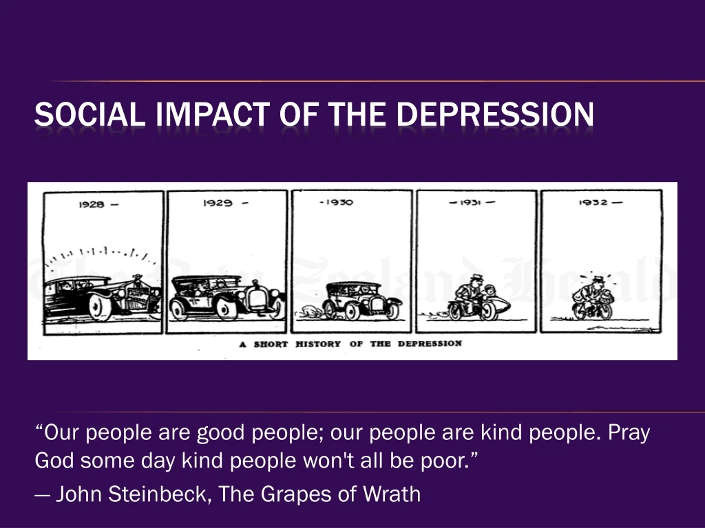 social impact of the depression