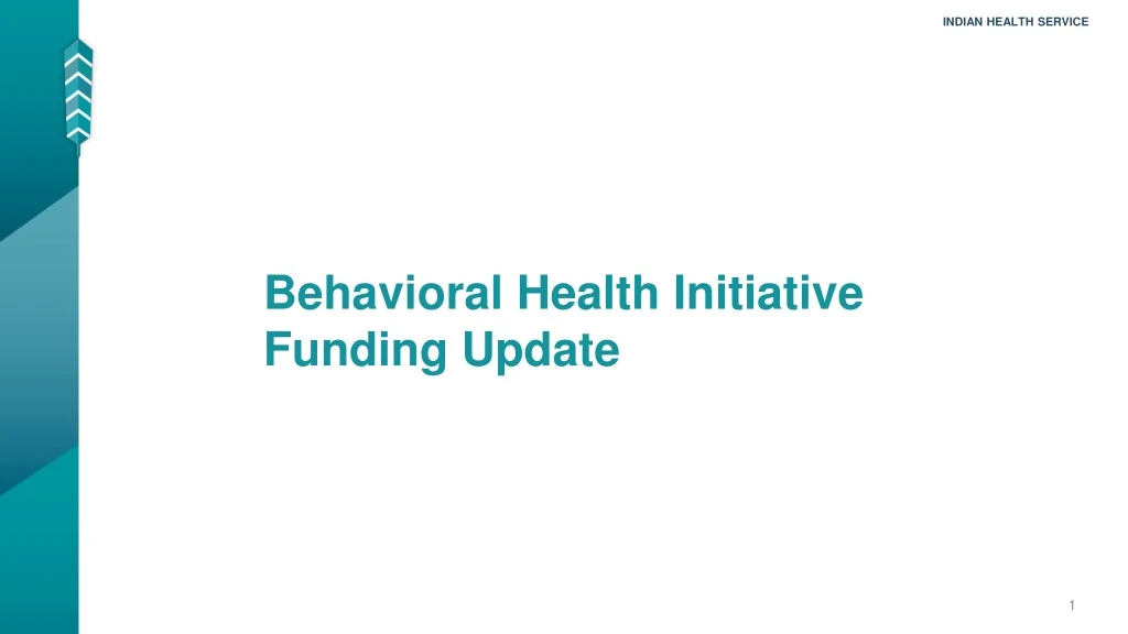 behavioral health initiative funding update