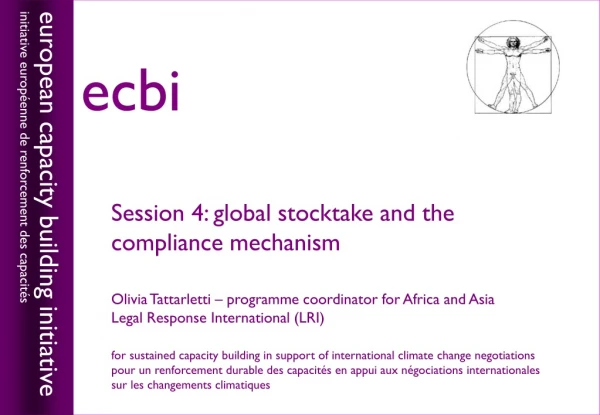 Session 4: global stocktake and the compliance mechanism