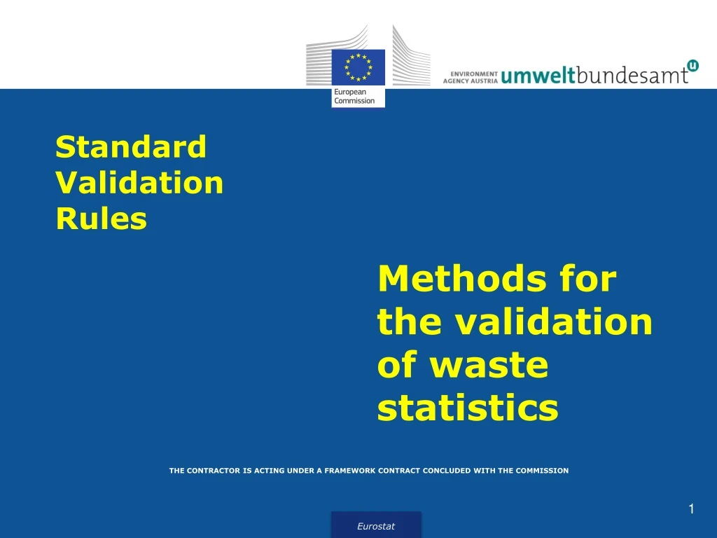 methods for the validation of waste statistics