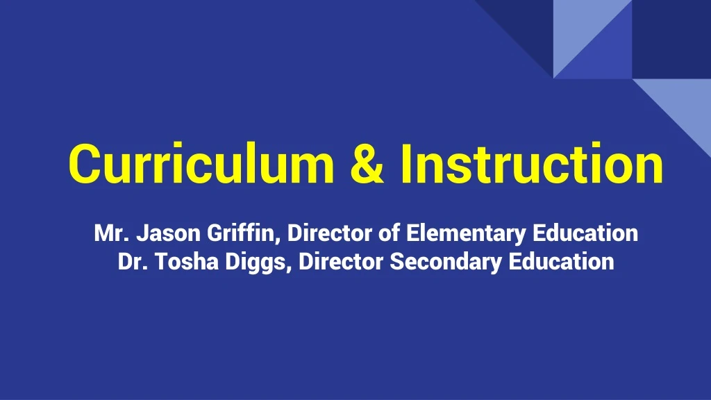 curriculum instruction