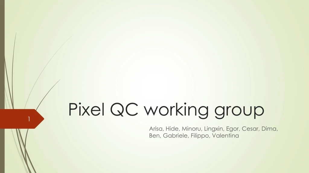 pixel qc working group