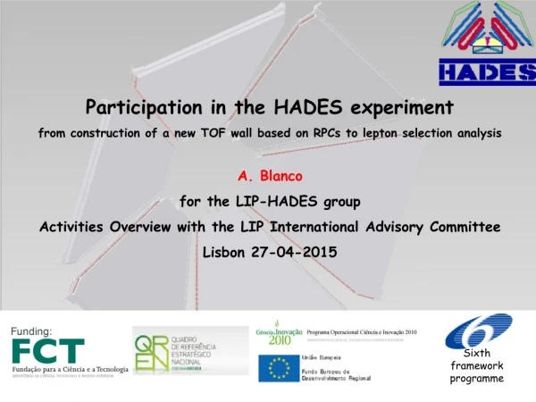 Participation in the HADES experiment