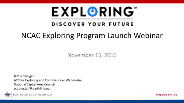 NCAC Exploring Program Launch Webinar