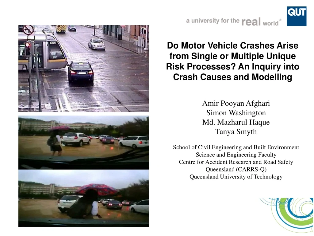 do motor vehicle crashes arise from single