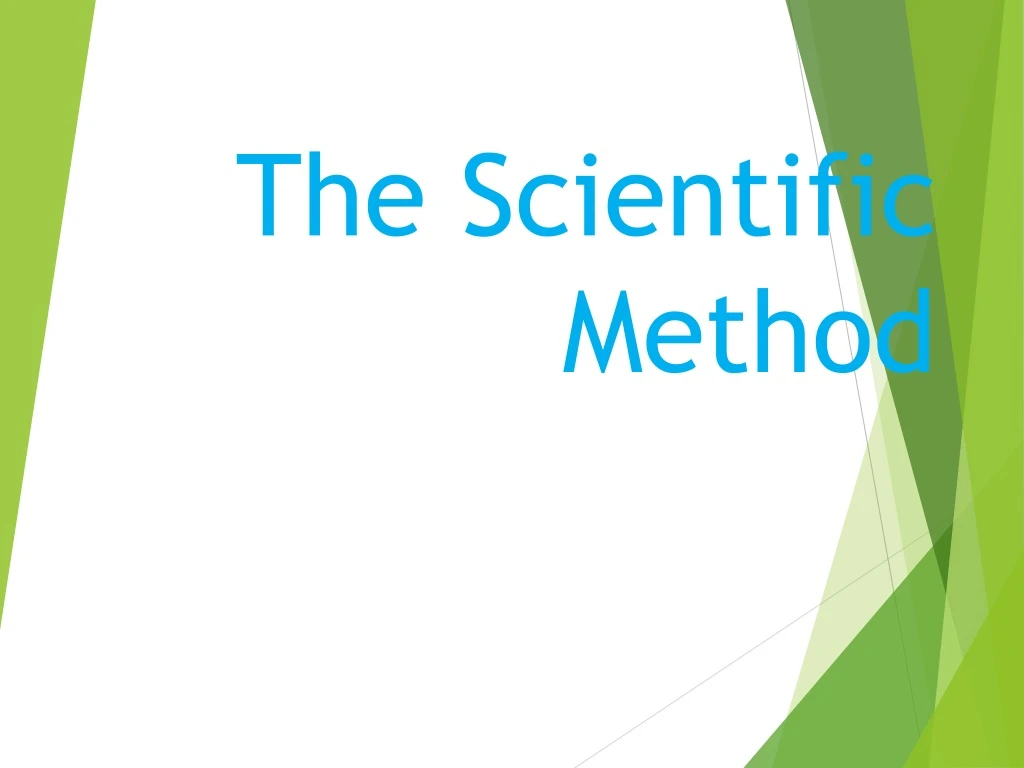 the scientific method