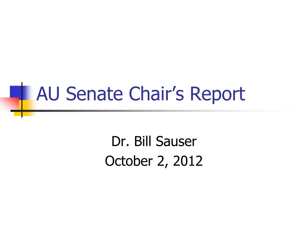 au senate chair s report