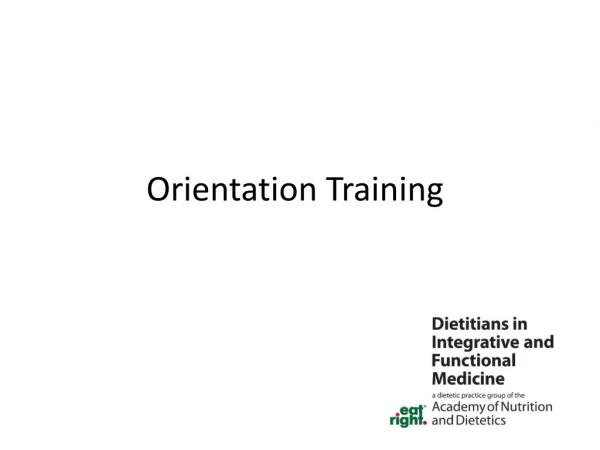 Orientation Training