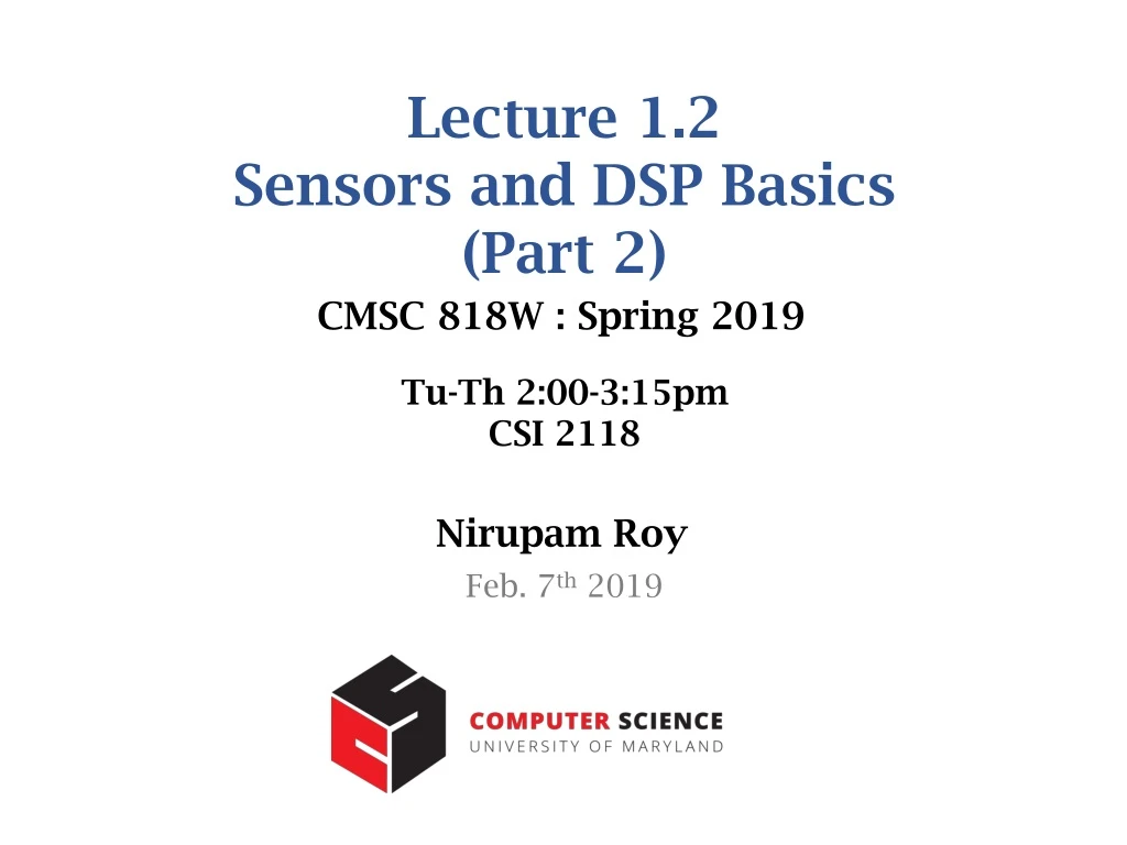 lecture 1 2 sensors and dsp basics part 2