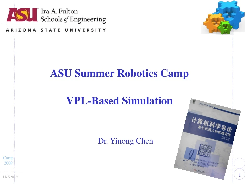 asu summer robotics camp vpl based simulation