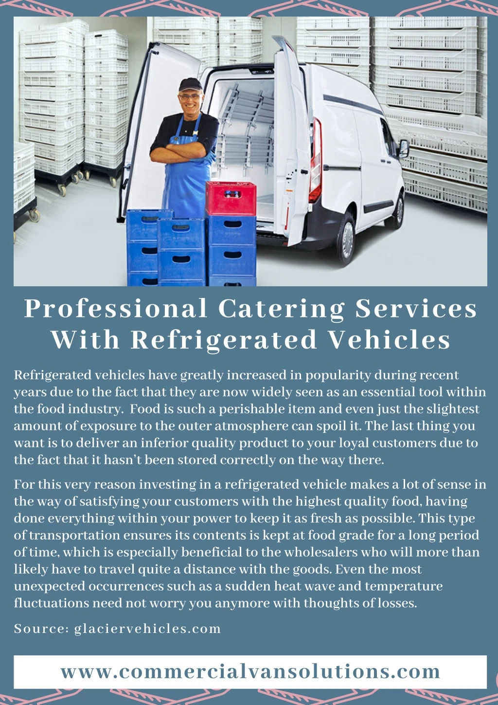 professional catering services with refrigerated