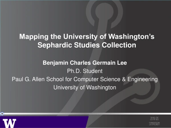 Mapping the University of Washington’s Sephardic Studies Collection