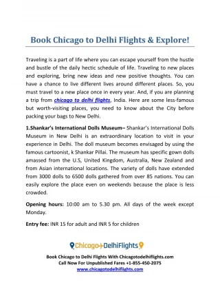Book Chicago To Delhi Flights & Explore! - slide 1