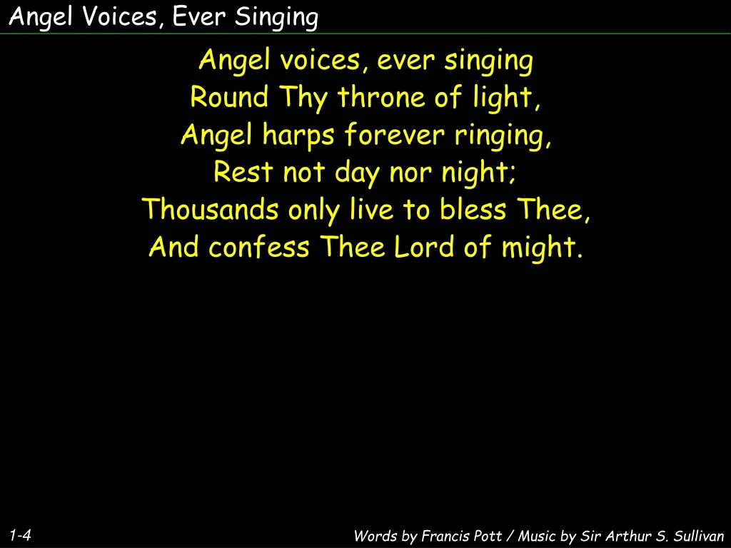 angel voices ever singing