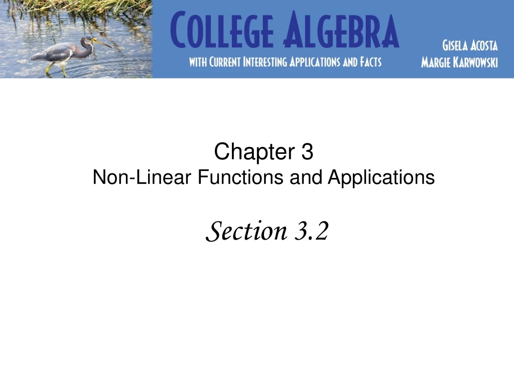 chapter 3 non linear functions and applications section 3 2