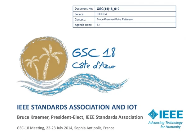 IEEE Standards association and iot