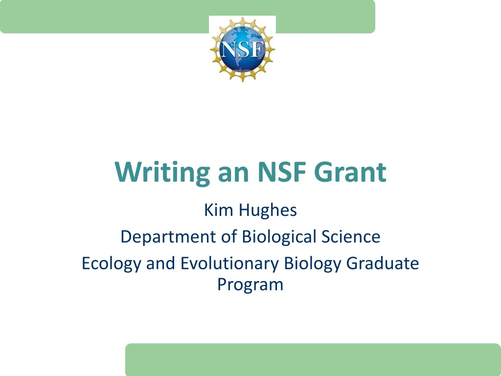 writing an nsf grant