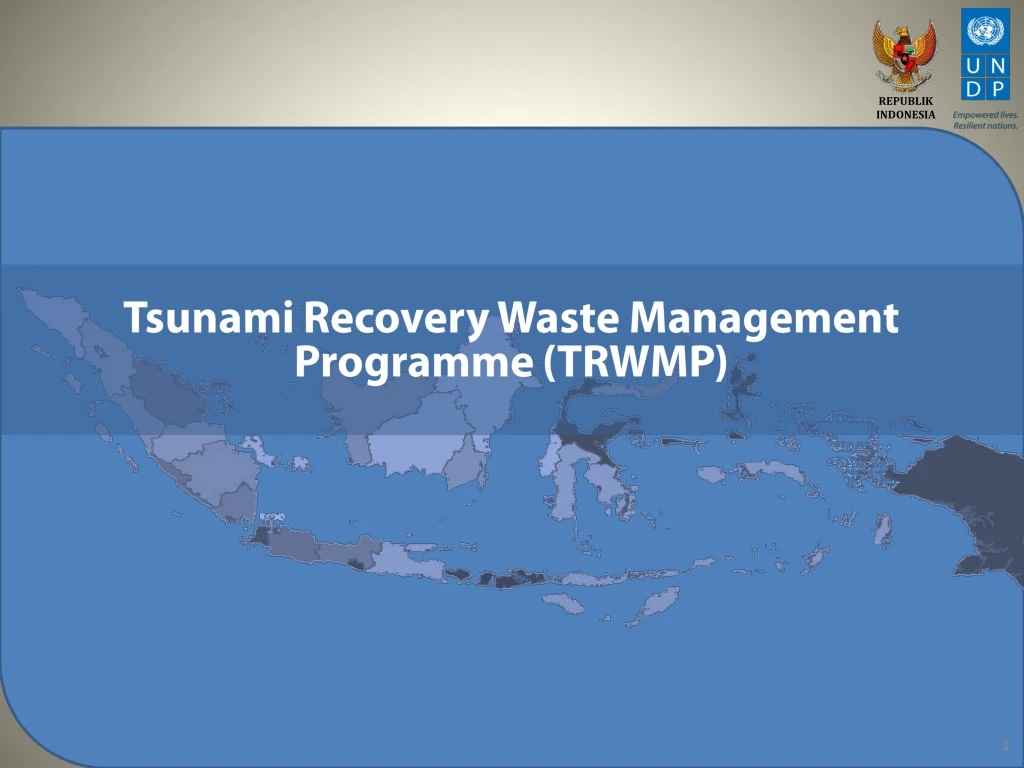 tsunami recovery waste management programme trwmp