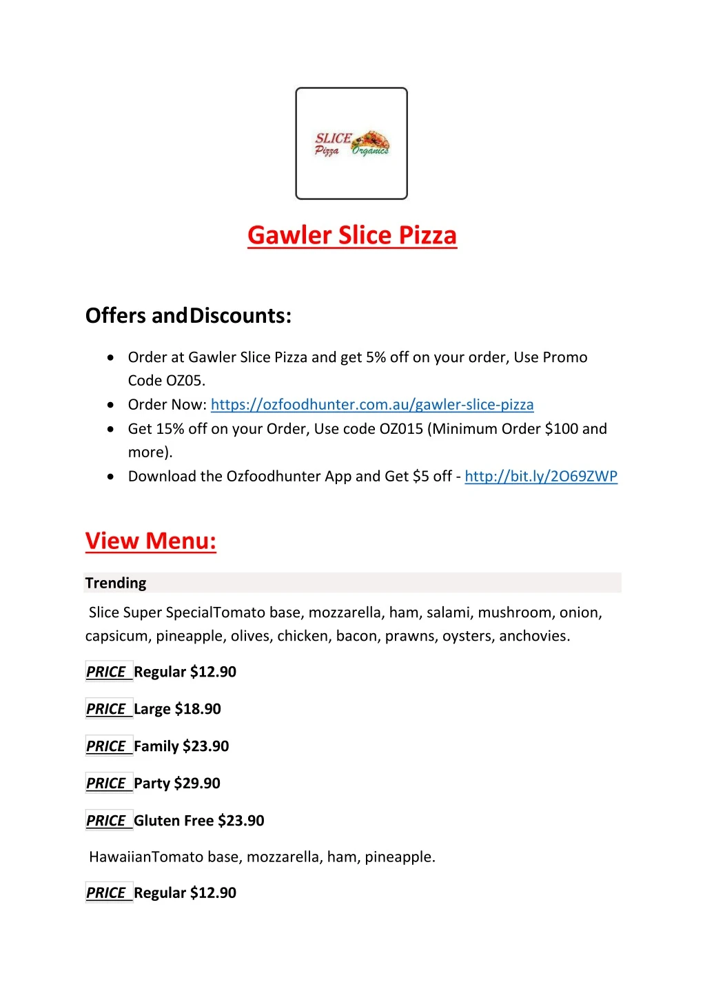 gawler slice pizza