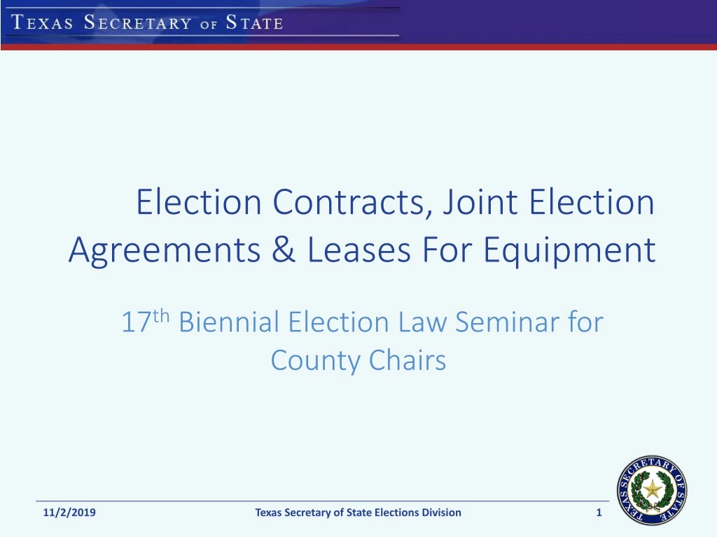 election contracts joint election agreements leases for equipment