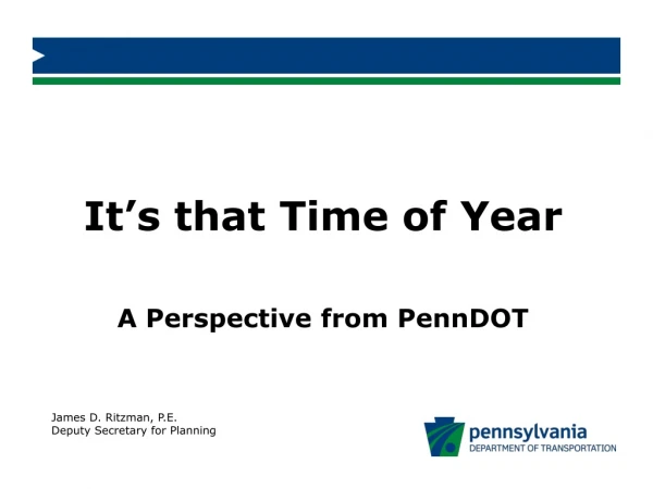 A Perspective from PennDOT