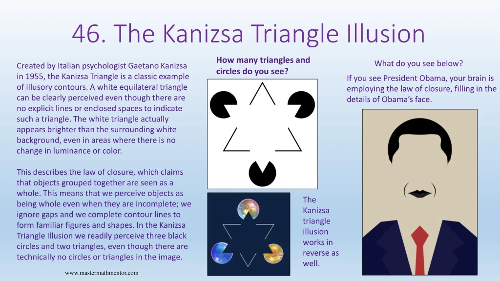 46 the kanizsa triangle illusion